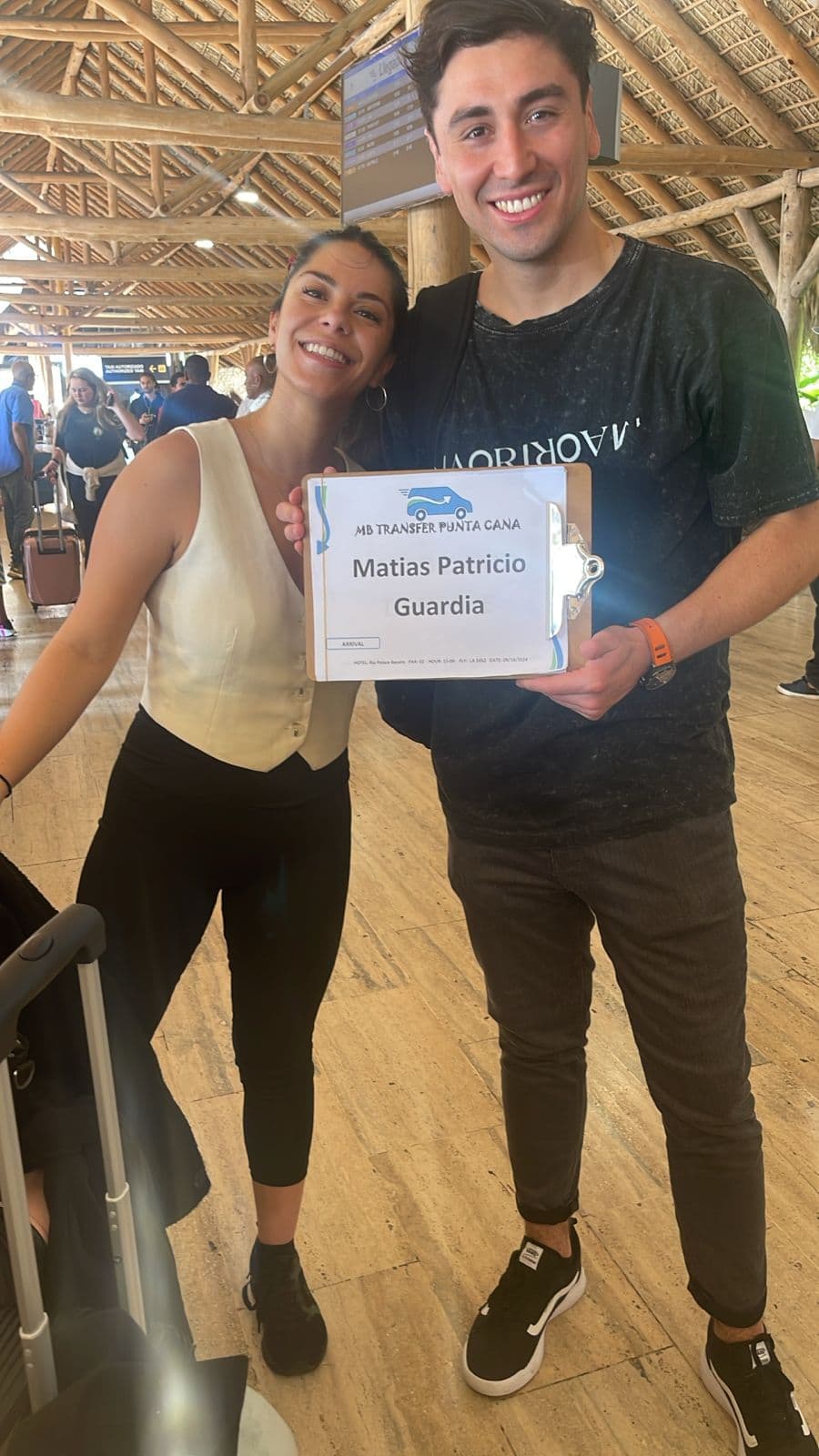 Customers at destination pickup